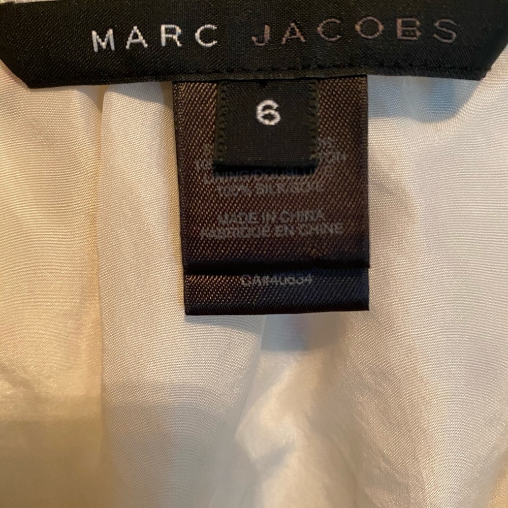 Marc by Marc Jacobs White Blouse with Red and Blue Microprint - Picture 7 of 8